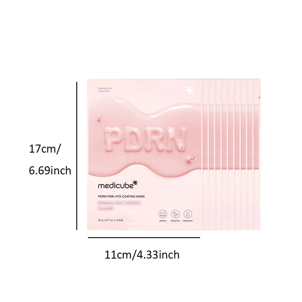 Salmon DNA PDRN Pink Vita Coating Sheet Mask 10Ea,Hydrogel Sheet Technology,Korean Skincare,K-Beauty,Korean Makeup