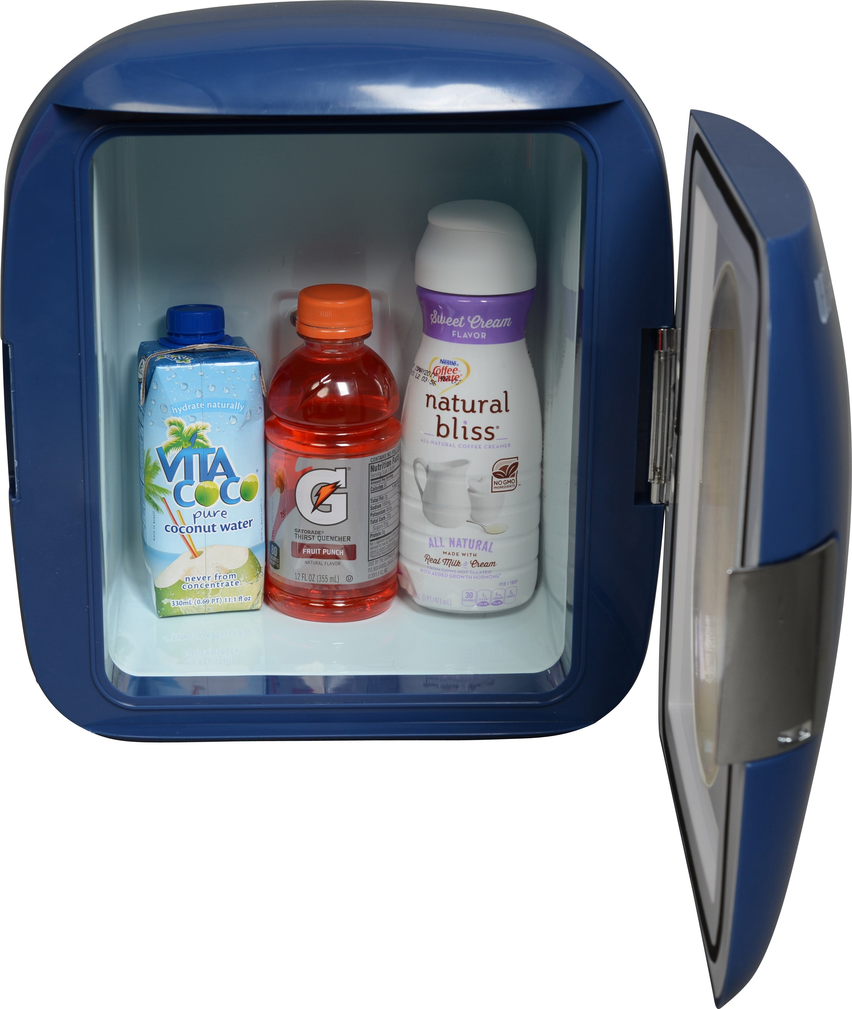 Uber Chill XL 9 Liter 12-Can Retro Portable Mini Fridge Thermoelctric - Navy Blue
