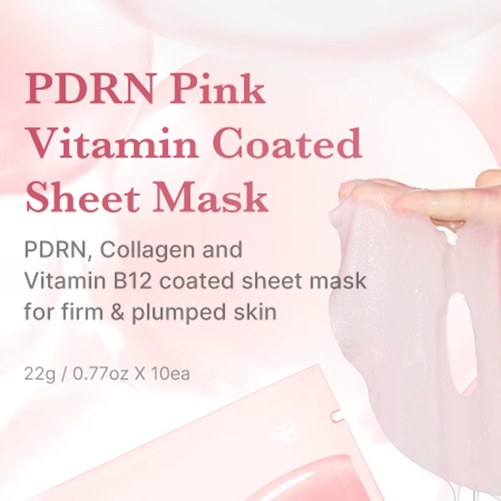 Salmon DNA PDRN Pink Vita Coating Sheet Mask 10Ea,Hydrogel Sheet Technology,Korean Skincare,K-Beauty,Korean Makeup