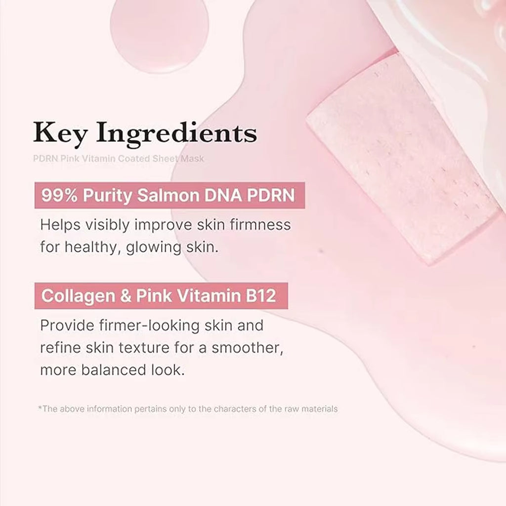 Salmon DNA PDRN Pink Vita Coating Sheet Mask 10Ea,Hydrogel Sheet Technology,Korean Skincare,K-Beauty,Korean Makeup